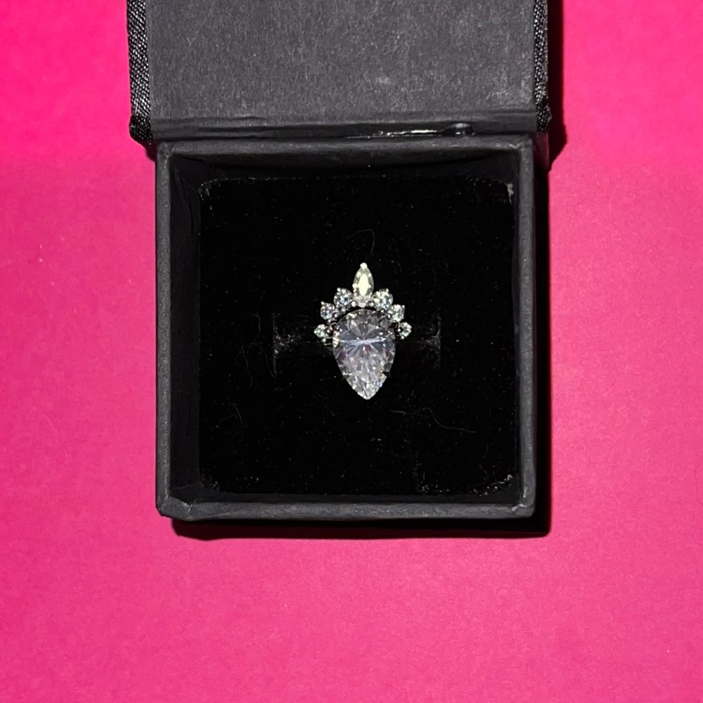 Sterling Silver .925 CZ W/ Matching Band